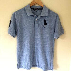 Polo Ralph Lauren Big Pony Polo Shirt, Heather Blue, Boys' Size L (14-16)